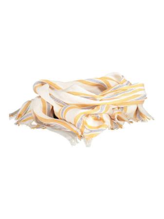 STRIPED COTTON LINEN SCARF 4920131