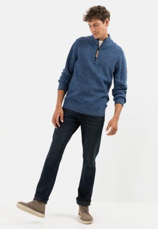 Мужской свитер Camel Active Knit 1/1 Troyer 409585-8K06, синий
