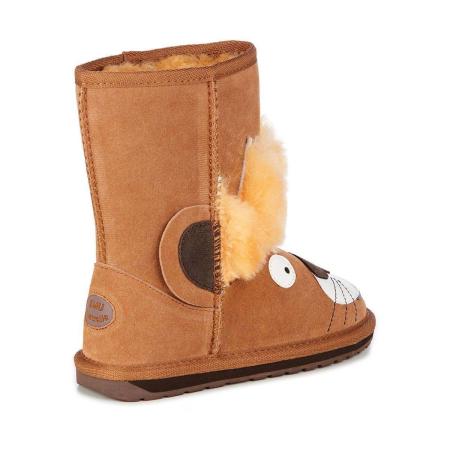 Детские полусапоги из овчины (угги) EMU Australia LCRE - Little Creatures Leo Lion K11429, коричневые