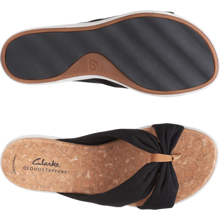 Женские сланцы Clarks Clarks Eliza Shore 26165063, черные