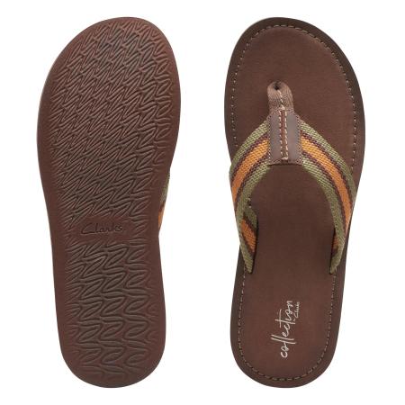 Мужские вьетнамки Clarks Lacono Post 26139850, оливковые Мужские вьетнамки Clarks Lacono Post 26139850, оливковые