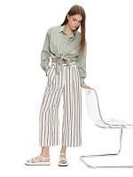 STRIPE LINEN CROPPED WIDE PANT 4150171 - STRIPE LINEN CROPPED WIDE PANT 4150171 STRIPE LINEN CROPPED WIDE PANT 4150171 - STRIPE LINEN CROPPED WIDE PANT 4150171