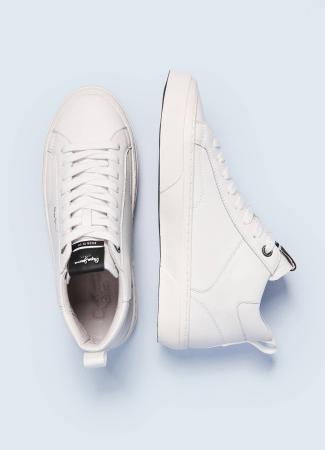 Мужские высокие кеды Pepe Jeans London YOGI ORIGINAL BOOT PMS30789, белые