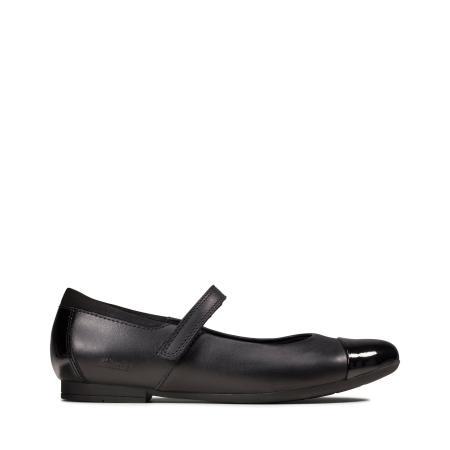 Детские туфли на ремешке Clarks Scala Gem K 26149553, черные