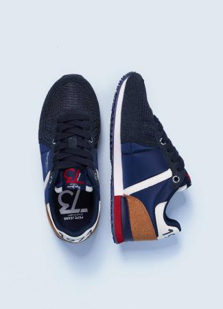 Детские кроссовки Pepe Jeans London SYDNEY COMBI BOY AW21 PBS30506, синие