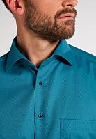  2376-64-K19K - Мужская рубашка ETERNA, бирюзовая