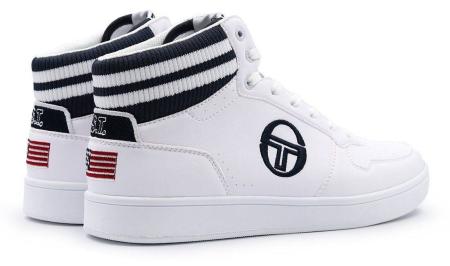 Мужские высокие кеды Sergio Tacchini Retro Basket STM124060, белые