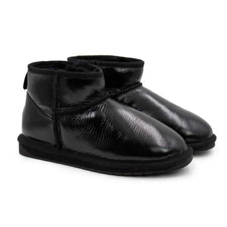 Женские ботинки из овчины (угги) EMU Australia Stinger Micro Glossy W12613, черные