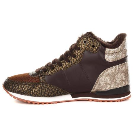 Женские высокие кроссовки Pepe Jeans London GABLE TUMBLE BOOTIE PLS30789, коричневые