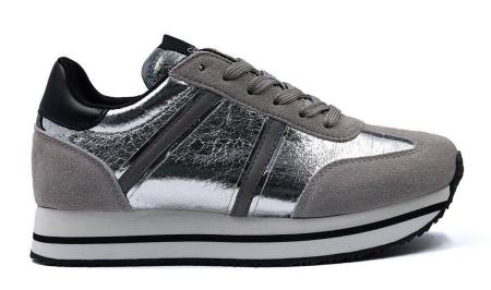 Женские кроссовки United Colors of Benetton Eva Jogging BTW123206, серебряные Женские кроссовки United Colors of Benetton Eva Jogging BTW123206, серебряные