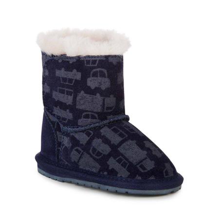 Детские ботинки из овчины (угги) EMU Australia Toddle Cars & Trucks B12165, синие