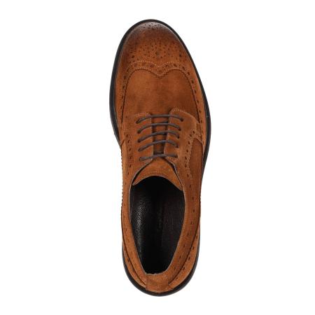 Мужские дерби брогированные Clarks C12507-180, коньячные