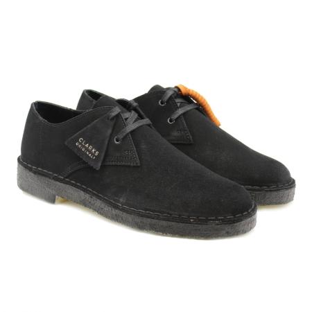 Мужские полуботинки Clarks Desert Khan 26156808, черные Мужские полуботинки Clarks Desert Khan 26156808, черные