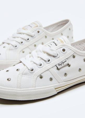 Женские кеды Pepe Jeans London ABERLADY SWEET PLS31155, белые