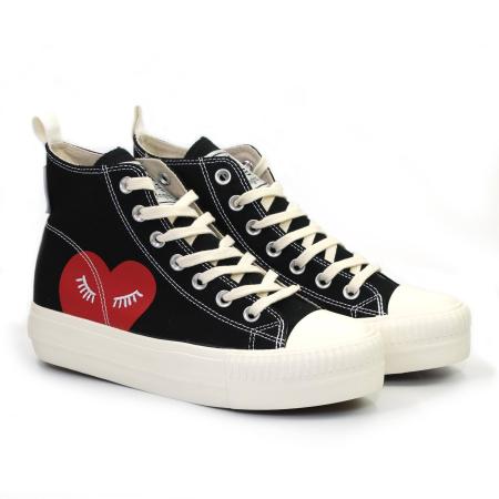 Женские высокие кеды British Knights KAYA MID B52-3705-01, черные