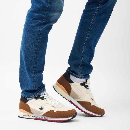 Мужские кроссовки Beverly Hills Polo Club KING POWER MIX BHM513105, бежевые