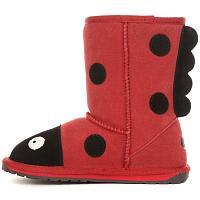 LCRE - Little Creatures Ladybird K10111 - Детские полусапоги из овчины (угги) EMU Australia, красные LCRE - Little Creatures Ladybird K10111 - Детские полусапоги из овчины (угги) EMU Australia, красные