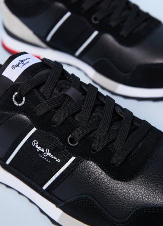 Мужские кроссовки Pepe Jeans London CROSS 4 COURT PMS30757, черные