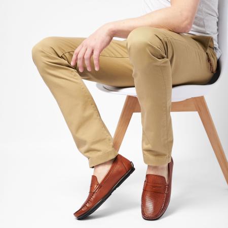 Мужские мокасины Clarks 22207314, коньячные
