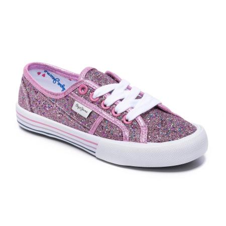 Детские кеды Pepe Jeans London BAKER GLITTER PGS30382, фуксия Детские кеды Pepe Jeans London BAKER GLITTER PGS30382, фуксия