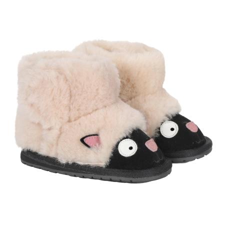 Малыши ботинки из овчины (угги) EMU Australia Lamb Walker B10760, черные Малыши ботинки из овчины (угги) EMU Australia Lamb Walker B10760, черные