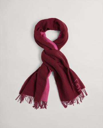 Женский шарф Gant Double-Faced Wool Scarf 4920142, бордовый