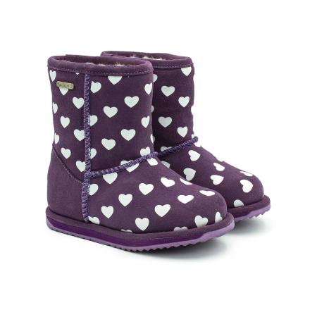 Детские сапоги EMU Australia Brumby Heart K11829, фиолетовые Детские сапоги EMU Australia Brumby Heart K11829, фиолетовые