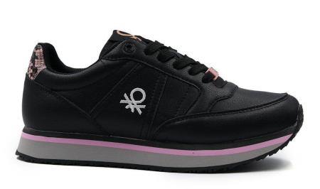 Женские кроссовки United Colors of Benetton Eva Jogging BTW123102, черные Женские кроссовки United Colors of Benetton Eva Jogging BTW123102, черные