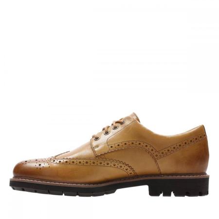 Мужские дерби брогированные Clarks Batcombe Wing 26141385, коричневые