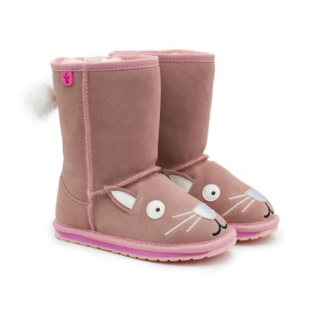 Детские сапоги из овчины (угги) EMU Australia Bunny K10675, розовые