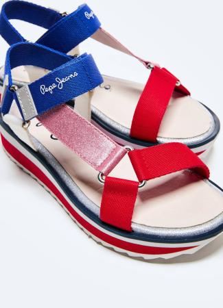 Детские сандалии Pepe Jeans London ALEXA TREK PGS90158, красные