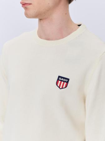 Мужской джемпер Gant COTTON C-NECK 8050185, белый
