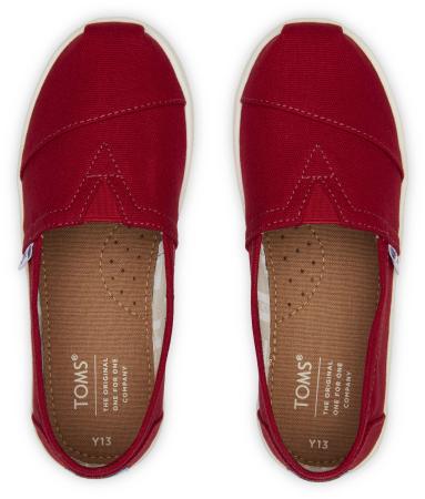 Детские эспадрильи TOMS Alpargata 10010534, красные