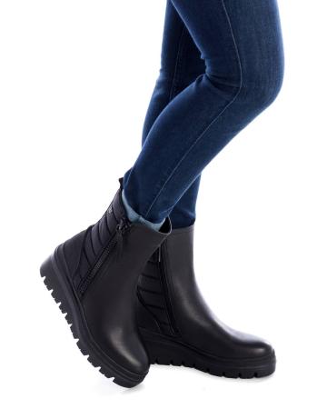 Женские полусапоги CARMELA LEATHER COMBINED LADIES ANKLE BOOTS 160311, черные