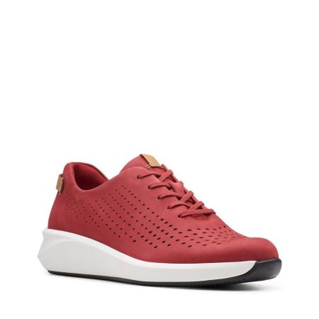 Женские кроссовки Clarks Un Rio Tie 26148718, красные