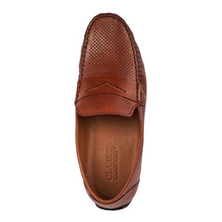 Мужские мокасины Clarks 22207314, коньячные