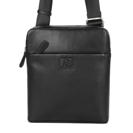 Мужская сумка репортер Royalfinch LEATHER HAND BAG RF43172, черная