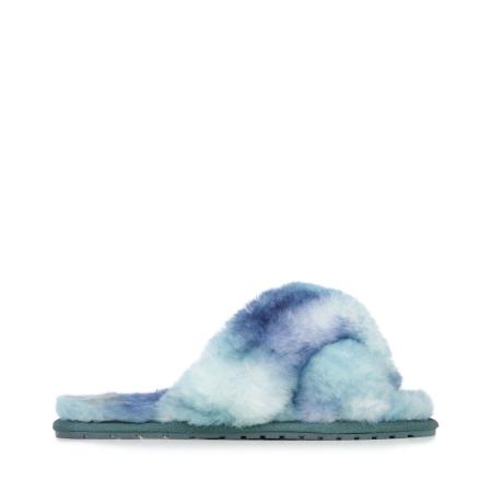 Детские тапочки EMU Australia Mayberry Tie Dye Teens T12630, голубые