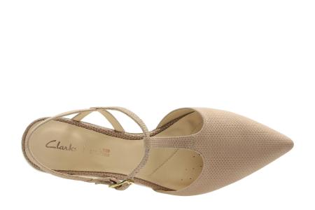 Женские туфли с закрытым мыском/открытой пяткой Clarks Ellis Lola 26142097, бежевые