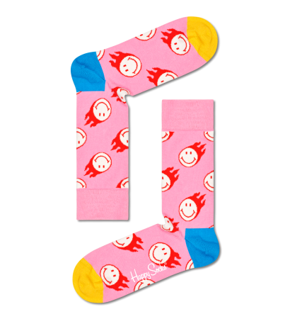 collaboration Distorted Smiley Sock SMY01