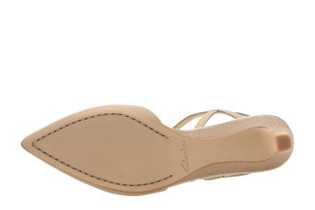 Женские туфли с закрытым мыском/открытой пяткой Clarks Ellis Lola 26142097, бежевые