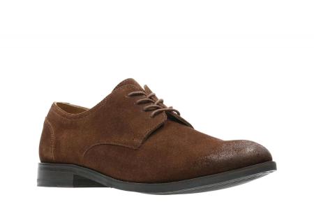 Мужские дерби Clarks Flow Plain 26141957, коричневые