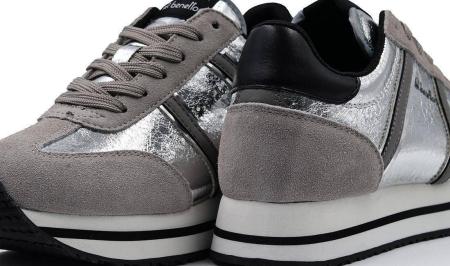 Женские кроссовки United Colors of Benetton Eva Jogging BTW123206, серебряные Женские кроссовки United Colors of Benetton Eva Jogging BTW123206, серебряные