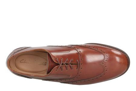 Мужские оксфорды брогированные Clarks Edward Walk 26139539, коричневые Мужские оксфорды брогированные Clarks Edward Walk 26139539, коричневые