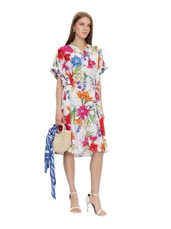 HUMMING FLORAL POPOVER DRESS 4503140