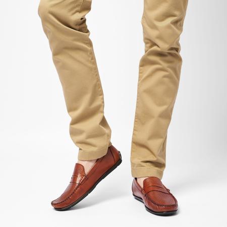 Мужские мокасины Clarks 22207314, коньячные