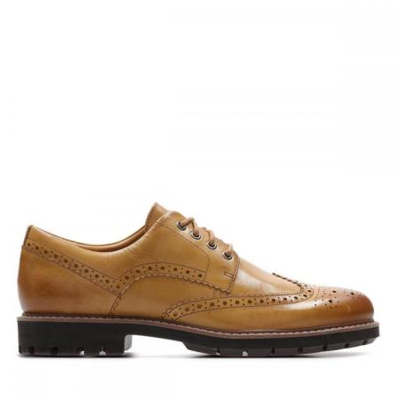 Мужские дерби брогированные Clarks Batcombe Wing 26141385, коричневые