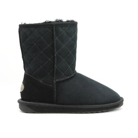 Женские полусапоги из овчины (угги) EMU Australia Stinger Lo Quilted W12068, черные Женские полусапоги из овчины (угги) EMU Australia Stinger Lo Quilted W12068, черные