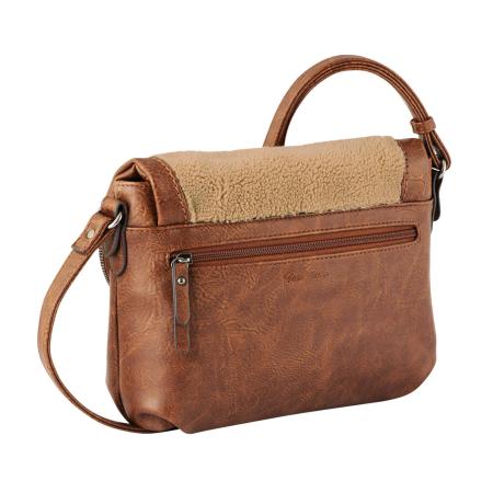 Женская сумка-мессенджер Tom Tailor Bags LARI WINTER, Flap bag M no zip 29359, коньячная