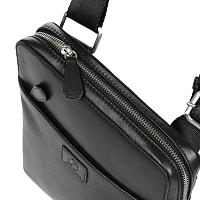 LEATHER HAND BAG RF43172 - Мужская сумка репортер Royalfinch, черная